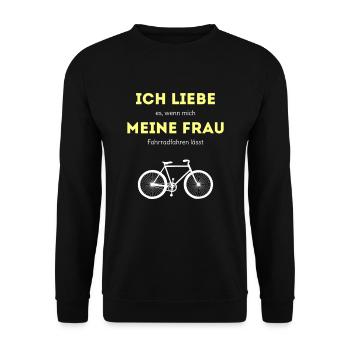 Bicycle funny saying cyclist - Unisex Sweatshirt - black - Front - Alina (178cm) & Michal (187cm)