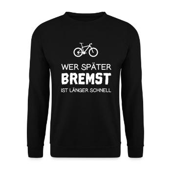 Fahrrad lustiger Spruch Rennradfahrer Radsport - Unisex Pullover - Schwarz - Vorne - Alina (178cm) & Michal (187cm)