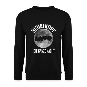 tête de bière tête de mouton toute la nuit auberge de bière - Sweat-shirt Unisexe - noir - Devant - Alina (178cm) & Michal (187cm)