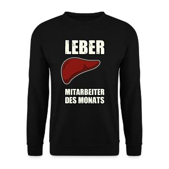 Liver Employee Of The Month Funny gift - Unisex Sweatshirt - black - Front - Alina (178cm) & Michal (187cm)