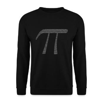 Funny math pi physicist math gift - Unisex Sweatshirt - black - Front - Alina (178cm) & Michal (187cm)