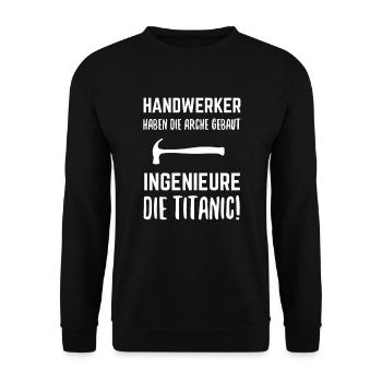 Handwerk - Unisex Pullover - Schwarz - Vorne - Alina (178cm) & Michal (187cm)