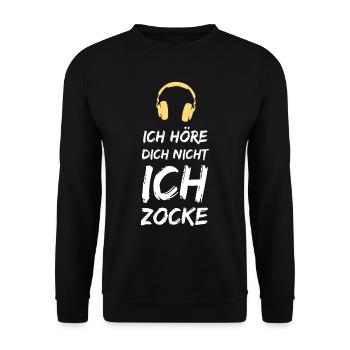 Zocken - Unisex Pullover - Schwarz - Vorne - Alina (178cm) & Michal (187cm)