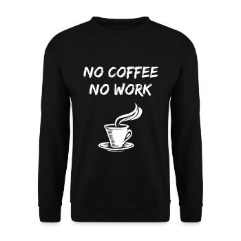 Café - Sweat-shirt Unisexe - noir - Devant - Alina (178cm) & Michal (187cm)