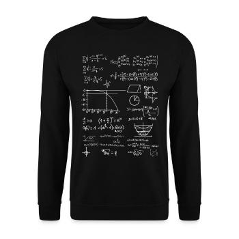 Maths de collection de formule - Sweat-shirt Unisexe - noir - Devant - Alina (178cm) & Michal (187cm)