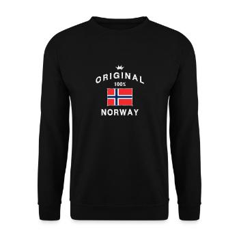 Original Norvège Norvège Scandinavie Mer du Nord Oslo - Sweat-shirt Unisexe - noir - Devant - Alina (178cm) & Michal (187cm)