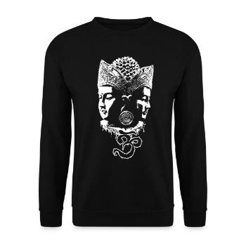Shiva Buddha Om Black man woman child - Unisex Sweatshirt - black - Front - Alina (178cm) & Michal (187cm)