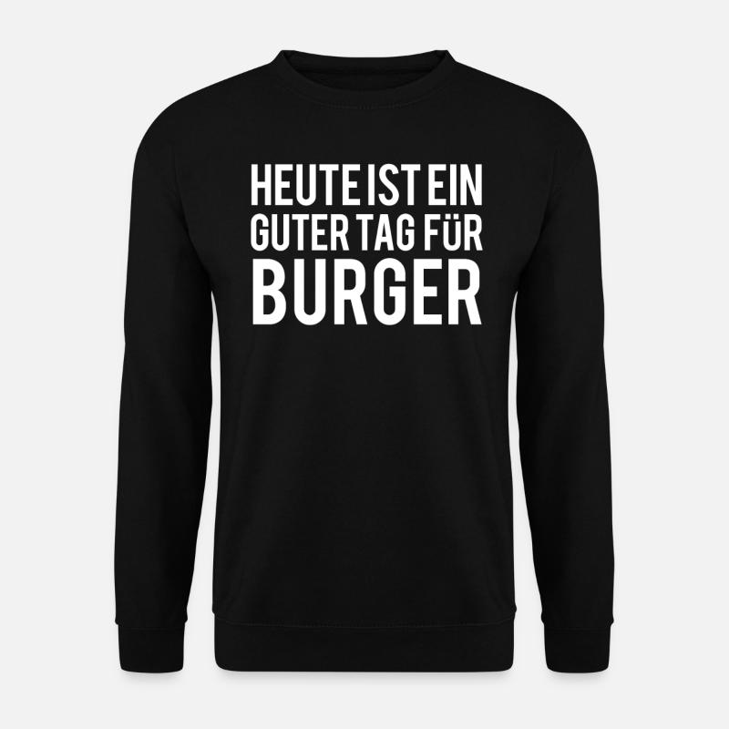Burger - Unisex Pullover - Schwarz