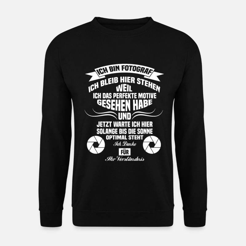 fotografie Fotograf lustig - Unisex Pullover - Schwarz