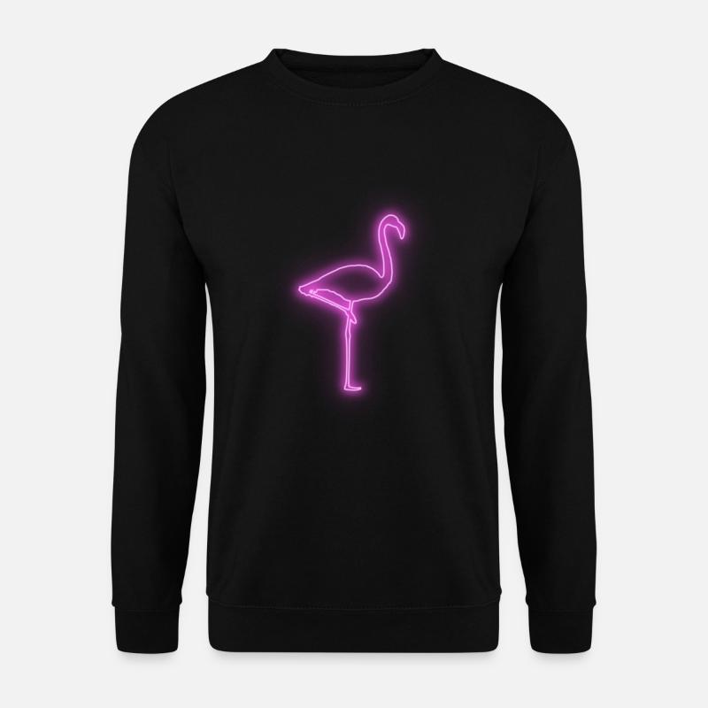Flamingo Neon Retro - Unisex Sweatshirt - black