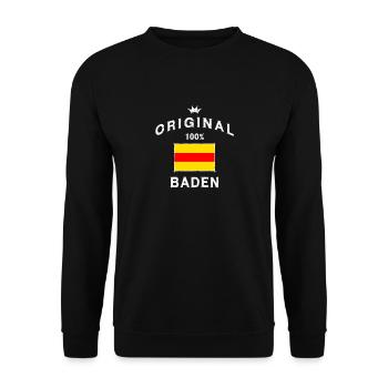 Baden original badisch Schwarzwald Badnerland - Unisex Pullover - Schwarz - Vorne - Alina (178cm) & Michal (187cm)