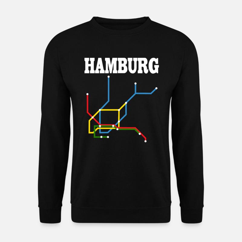 Hamburg U Bahn U-Bahn - Unisex Pullover - Schwarz