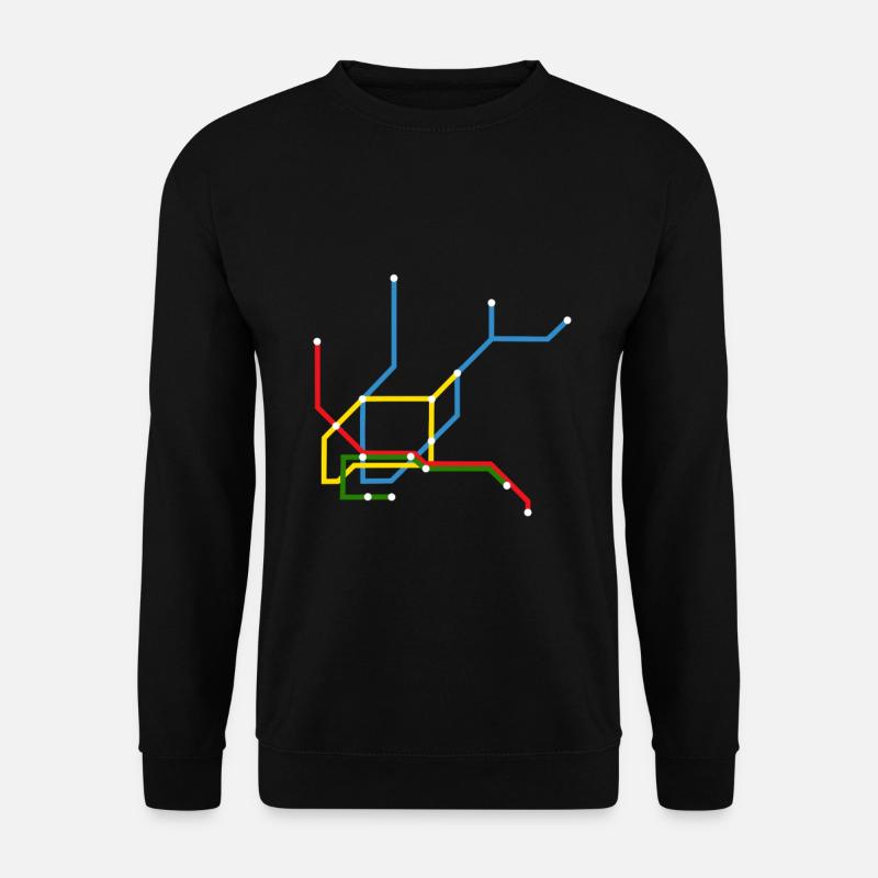 Hamburg U-Bahn U Bahn UBahn Regenbogen - Unisex Pullover - Schwarz