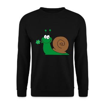Escargot Doux Schngge - Sweat-shirt Unisexe - noir - Devant - Alina (178cm) & Michal (187cm)