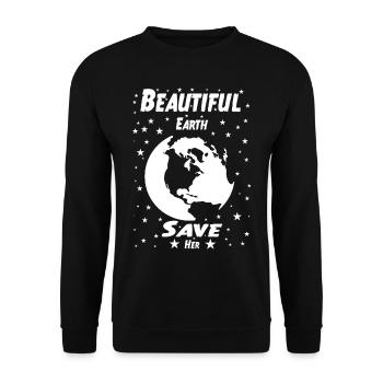 Beautiful earth - Sweat-shirt Unisexe - noir - Devant - Alina (178cm) & Michal (187cm)