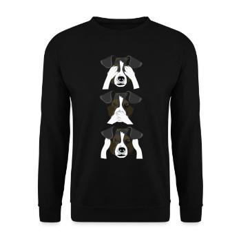 Sniff no evil, Bark no evil - Unisex Sweatshirt - black - Front - Alina (178cm) & Michal (187cm)