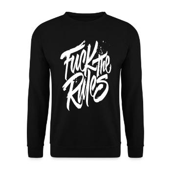 Fuck the rules - Unisex Sweatshirt - black - Front - Alina (178cm) & Michal (187cm)