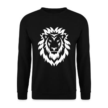 Lion tête crinière logo - Sweat-shirt Unisexe - noir - Devant - Alina (178cm) & Michal (187cm)