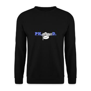 PhD - Unisex Sweatshirt - black - Front - Alina (178cm) & Michal (187cm)