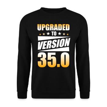 35 anniversaire version 35 0 cadeau - Sweat-shirt Unisexe - noir - Devant - Alina (178cm) & Michal (187cm)
