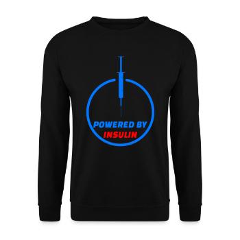 Diabetes Insulin Saying - Unisex Sweatshirt - black - Front - Alina (178cm) & Michal (187cm)