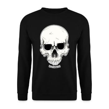 Skull Skull - Unisex Sweatshirt - black - Front - Alina (178cm) & Michal (187cm)