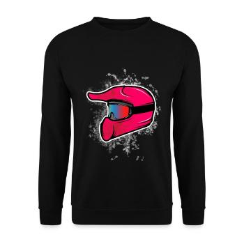 Motocross Helmet Pink - Unisex Sweatshirt - black - Front - Alina (178cm) & Michal (187cm)