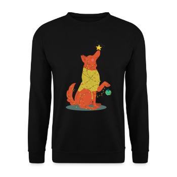 Chien de noel - Sweat-shirt Unisexe - noir - Devant - Alina (178cm) & Michal (187cm)