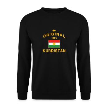 Kurdistan Kurdistan drapeau HDP Afrin YPG Turquie - Sweat-shirt Unisexe - noir - Devant - Alina (178cm) & Michal (187cm)