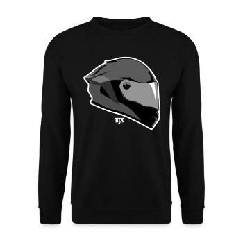 Bike Helmet - Unisex Sweatshirt - black - Front - Alina (178cm) & Michal (187cm)