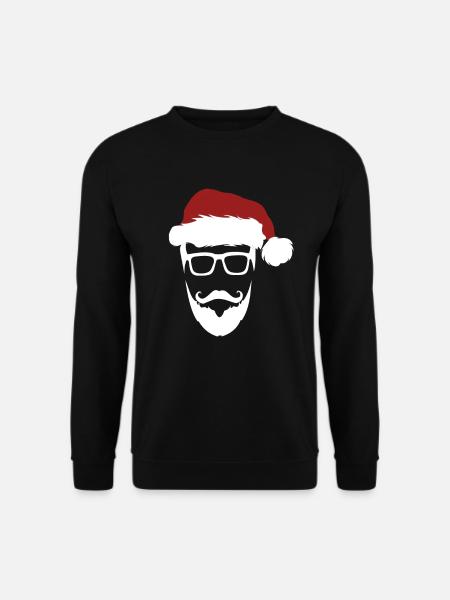 Chapeau de lunettes Santa Claus hipster barbe - Sweat-shirt Unisexe - noir