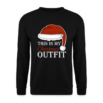 Christmas outfit Funny Christmas - Unisex Sweatshirt - black - Front - Alina (178cm) & Michal (187cm)