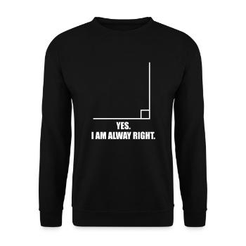 Professeur de mathématiques mathématiques - Sweat-shirt Unisexe - noir - Devant - Alina (178cm) & Michal (187cm)