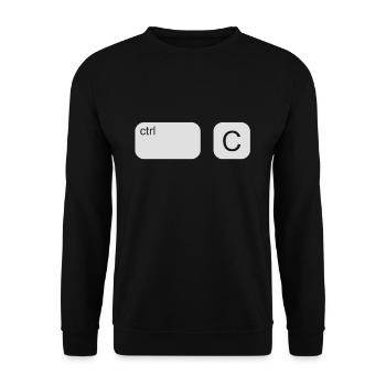 CTRL C Vater Sohn Copy Paste - Unisex Pullover - Schwarz - Vorne - Alina (178cm) & Michal (187cm)