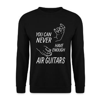 Air guitar Air guitar player World Cup - Unisex Sweatshirt - black - Front - Alina (178cm) & Michal (187cm)