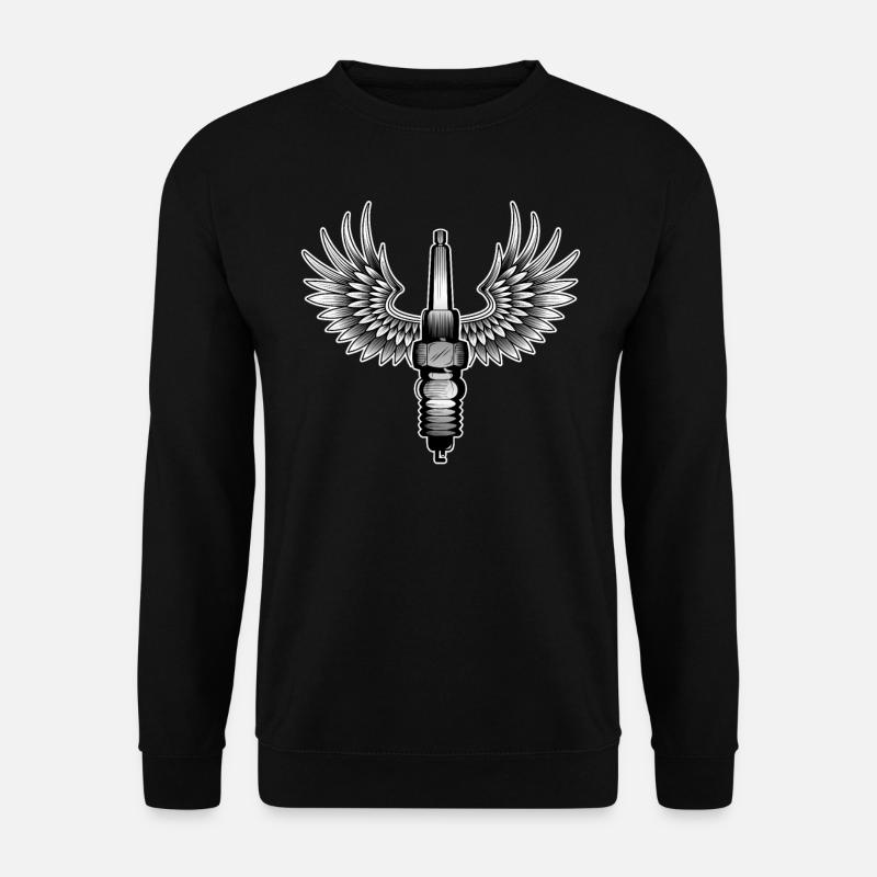 Zündkerze Biker Motorrad - Unisex Pullover - Schwarz