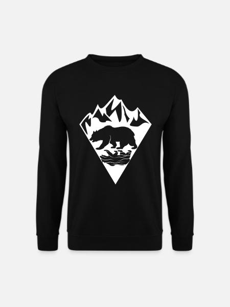 Bear mountains landscape - Unisex Sweatshirt - black