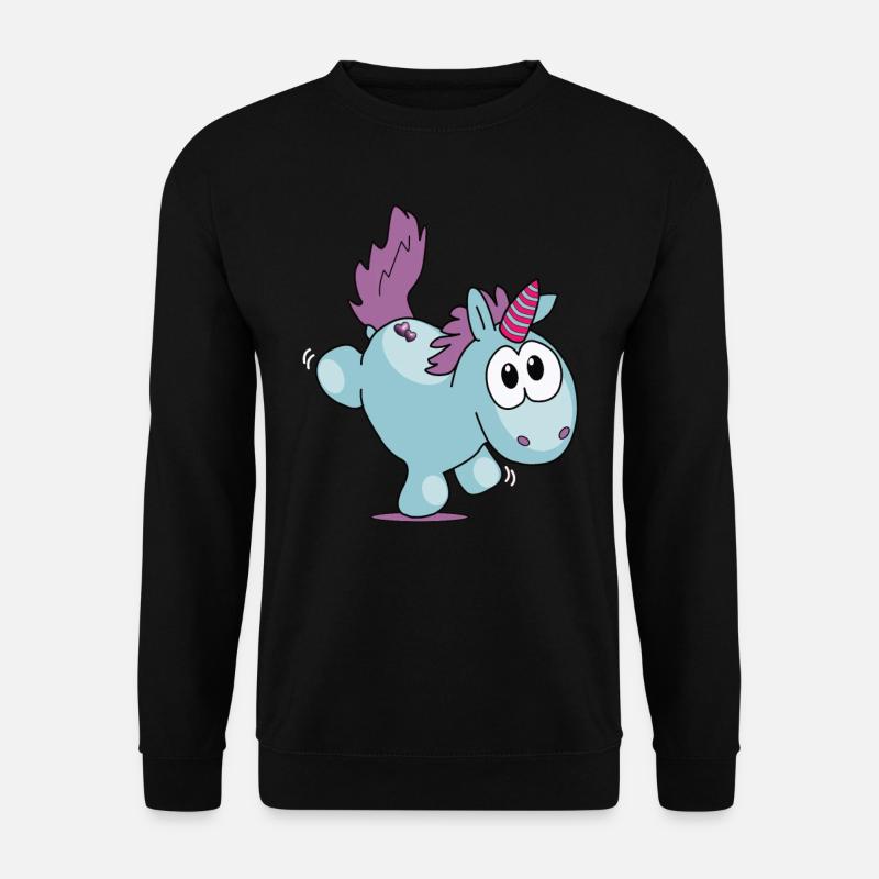 Einhorn im Handstand - Unisex Pullover - Schwarz