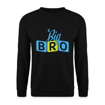 Big Bro - Unisex Sweatshirt - black - Front - Alina (178cm) & Michal (187cm)