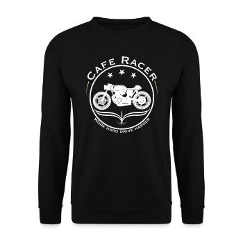 cafe racer - Unisex Sweatshirt - black - Front - Alina (178cm) & Michal (187cm)