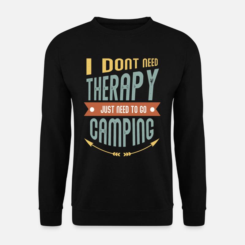 Camping Therapie - Unisex Pullover - Schwarz
