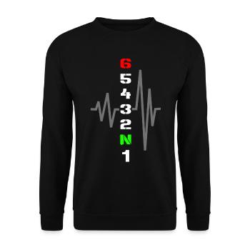 1N23456 - Unisex Sweatshirt - black - Front - Alina (178cm) & Michal (187cm)