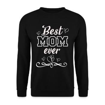 Best MOM - Unisex Pullover - Schwarz - Vorne - Alina (178cm) & Michal (187cm)