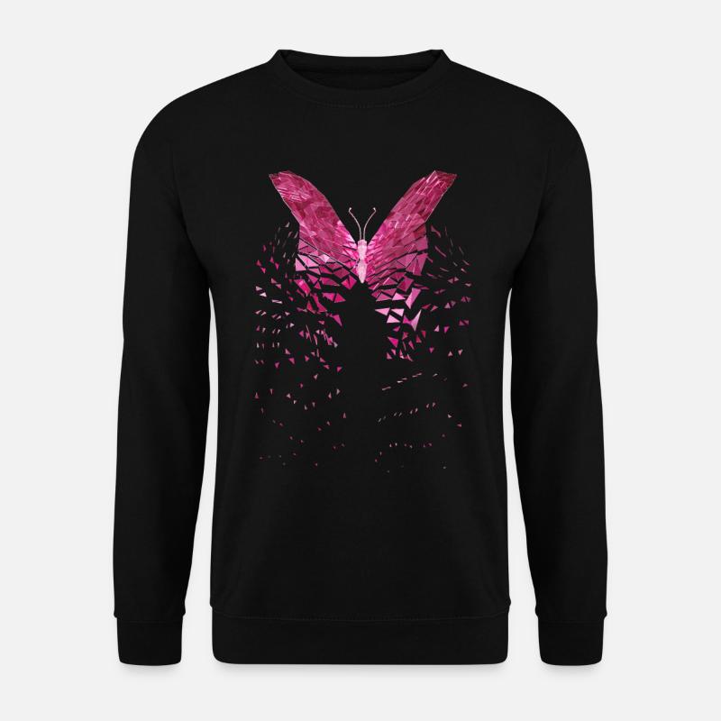 Butterfly pink wing - Unisex Sweatshirt - black