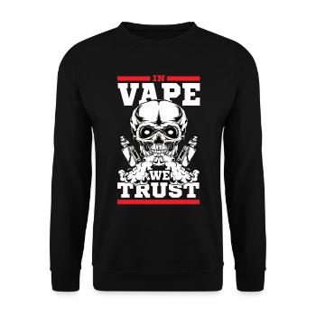 In Vape we trust - Unisex Pullover - Schwarz - Vorne - Alina (178cm) & Michal (187cm)