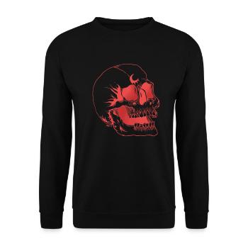 skull_rouge_shit - Unisex Pullover - Schwarz - Vorne - Alina (178cm) & Michal (187cm)