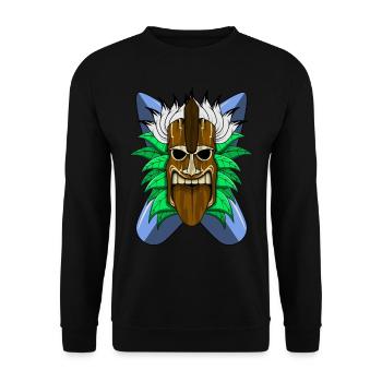 Masque TIKI - Sweat-shirt Unisexe - noir - Devant - Alina (178cm) & Michal (187cm)