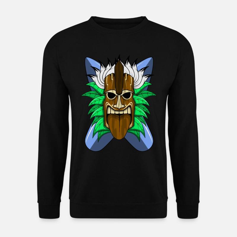 TIKI Maske - Unisex Pullover - Schwarz