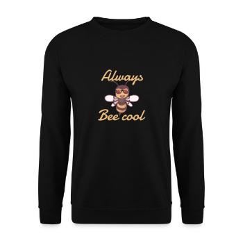 Always bee cool - Unisex Pullover - Schwarz - Vorne - Alina (178cm) & Michal (187cm)