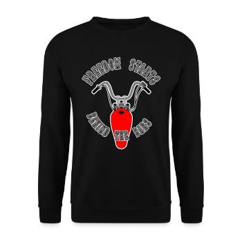 freedom starts behind the bars - Unisex Sweatshirt - black - Front - Alina (178cm) & Michal (187cm)